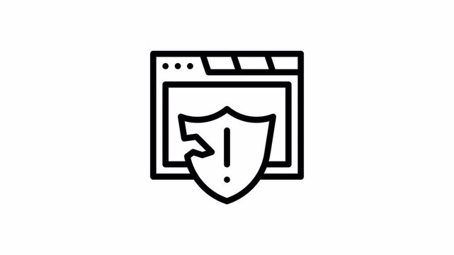 security minimalist stroke animation