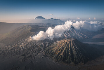 Aerial view of Mount Bromo sunrise in Java, Indonesia © Kevin