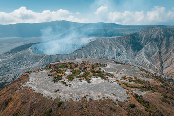 Aerial view of Bromo volcano crater on Java Island, Indonesia © Kevin