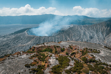 Aerial view of Bromo volcano crater on Java Island, Indonesia © Kevin