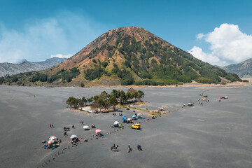 Aerial view of Bromo volcano crater on Java Island, Indonesia © Kevin