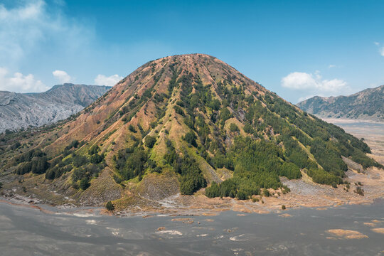 Aerial view of the natural scenery of Turtle Shore in Gili Trawangan, Lombok, Indonesia