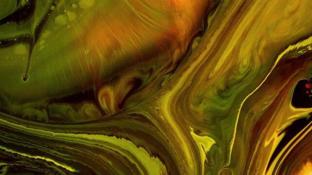 The movement of these marble-like fluids creates organic textures, artistic patterns, and a hypnotic visual effect suitable for use as a background.