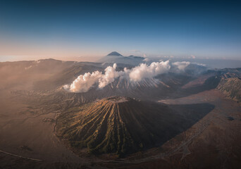 Aerial view of Mount Bromo sunrise in Java, Indonesia © Kevin