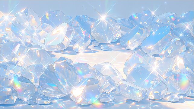 Crystal Sparkle Holiday Illustration Background