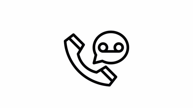voicemail minimalist stroke animation