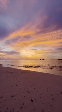 Beautiful Sunset Over Tropical Beach