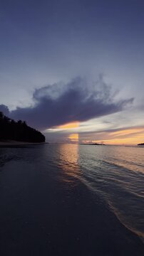 Dramatic Sunset Over Tropical Beach