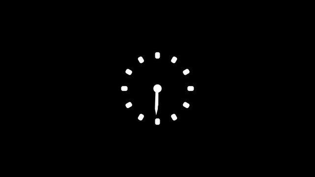 Clock line icon, timer isolated on white background. Simple alarm clock Icon vector illustration. Business watch. Simple desktop clock.