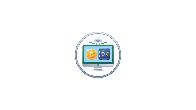 Crypto and Financial Trading Icons on a white background. Bitcoin blockchain and cryptocurrency market icons on a white background. Cryptocurrency Investment Icons on a white background. Business icon