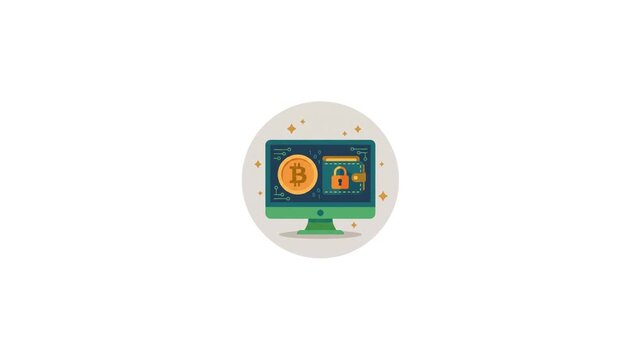 Crypto and Financial Trading Icons on a white background. Bitcoin blockchain and cryptocurrency market icons on a white background. Cryptocurrency Investment Icons on a white background. Business icon