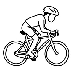 Fototapeta premium silhouette of a cyclist