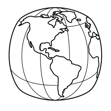 Outline of the Earth with continents