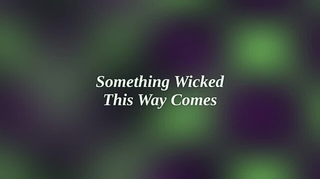Dark green and purple spooky Halloween fog background with atmospheric quote, creating an eerie mysterious vector backdrop for horror themes.