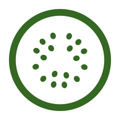 Fototapeta premium Green circle symbol with dots pattern abstract design element
