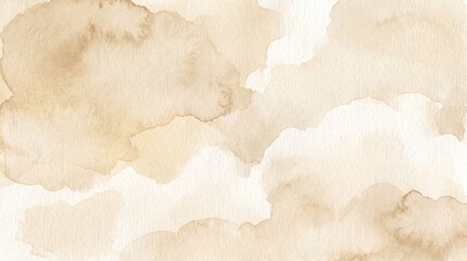 Fototapeta premium Beige watercolor washes create a soft textured background