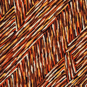 Abstract background with diagonal textured brush strokes in shades of brown orange and yellow