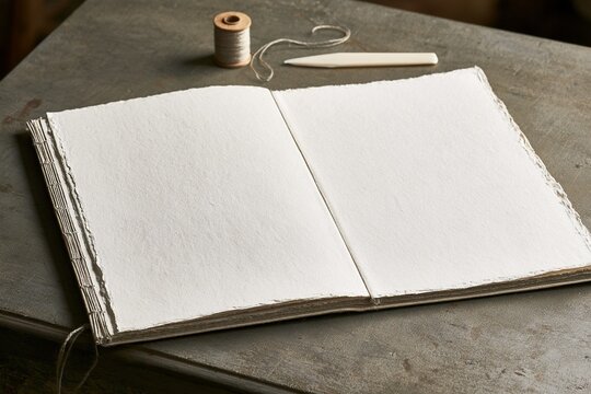 Handmade Blank Journal with Bookbinding Tools