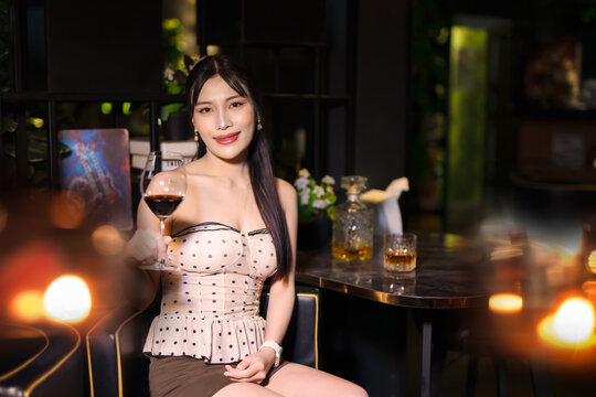 food and Drink, wine red and for a friendly, in a bar or a restaurant 