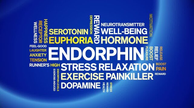 Endorphin animated word cloud-text design animation tag kinetic typography seamless loop.