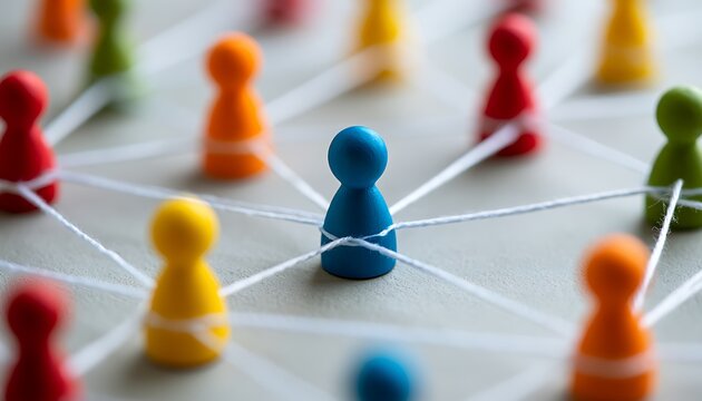 Effective team communication and delegation strategies business environment miniature figures abstract view