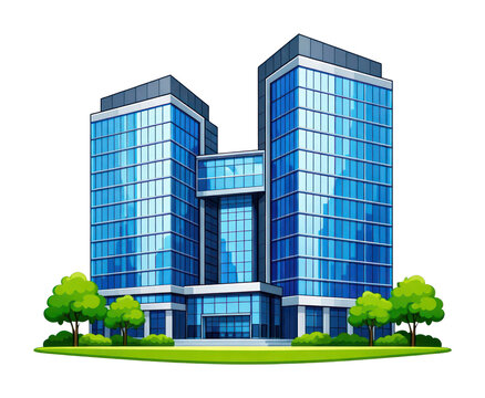 PNG Modern corporate office building illustration.