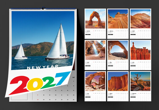2027 Year Calendar Layout