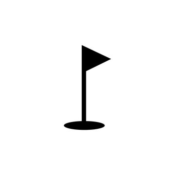 golf flag logo vector