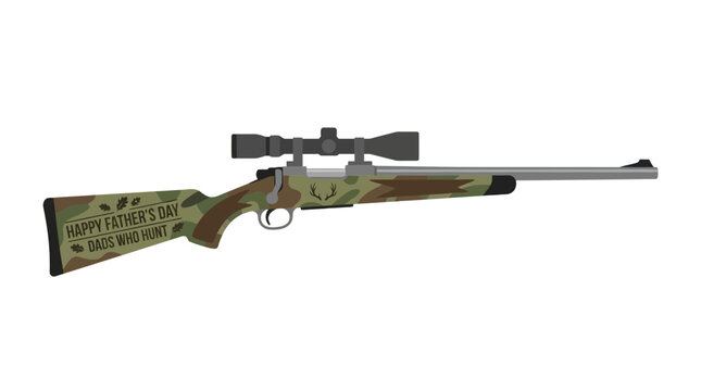 Camouflage Rifle with Scope for Hunting