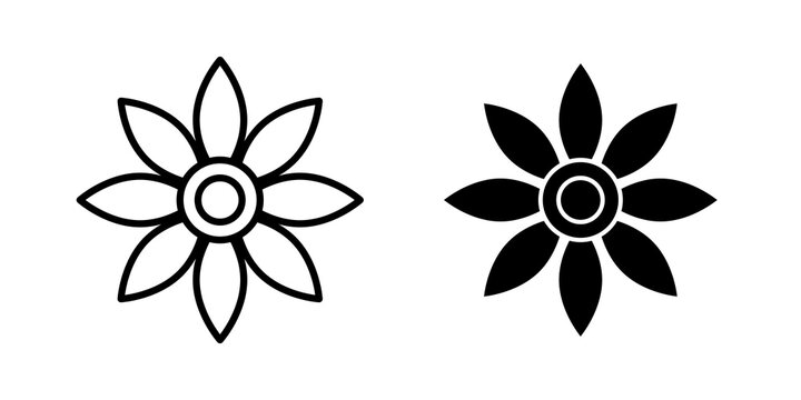 Hypericum icon solid pictograms kit. EPS10