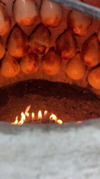 fire in the fireplace