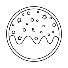 Naklejka premium Circle with stars and dots