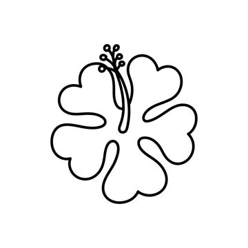 Hibiscus Flower Vector Silhouette File