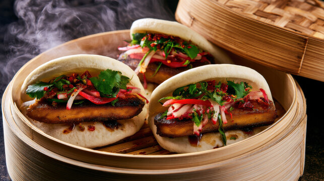 innovative vegan miso maple glazed tempeh bao buns