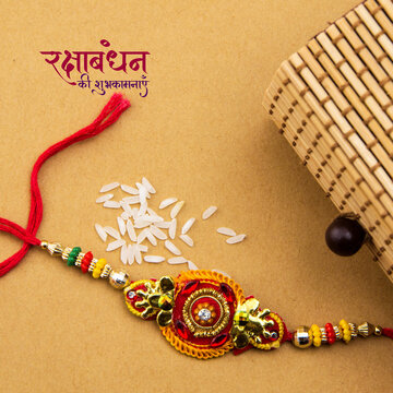 Raksha Bandhan Graphic Elements Set with Rakhi Vectors, Hindi Calligraphy, and Brother Sister Bonding Illustrations