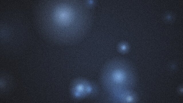 Dark blue background, featuring soft glowing, circular orbs with, a subtle grainy, texture overlay