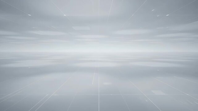 Digital grid with lines receding into white space