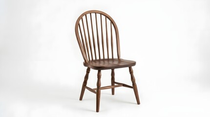 Fototapeta premium wooden chair on white background