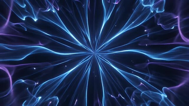 Energetic plasma field expanding and contracting in darkness