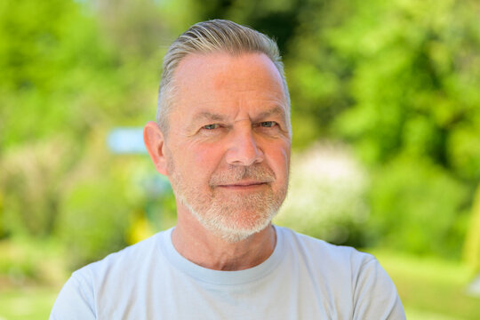 Confident Senior Man Outdoor Portrait