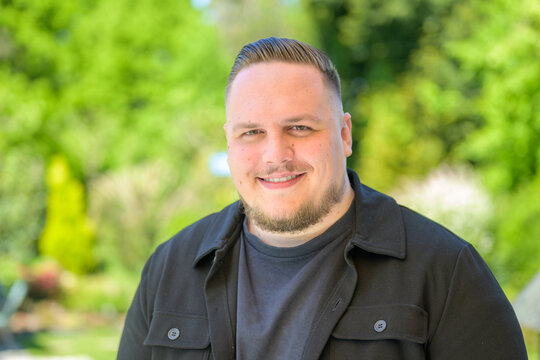 Smiling Young Man Outdoor Portrait