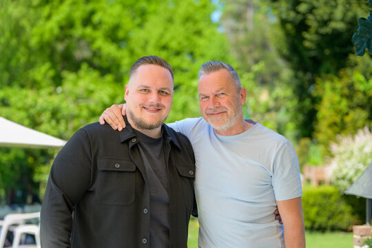 Father And Son Outdoor Portrait