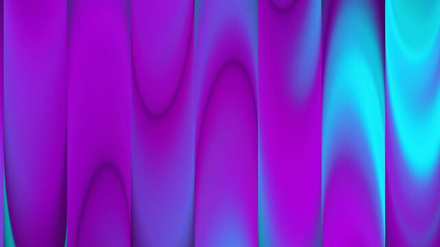Abstract purple and cyan wavy gradient background with smooth flowing vertical neon light effect