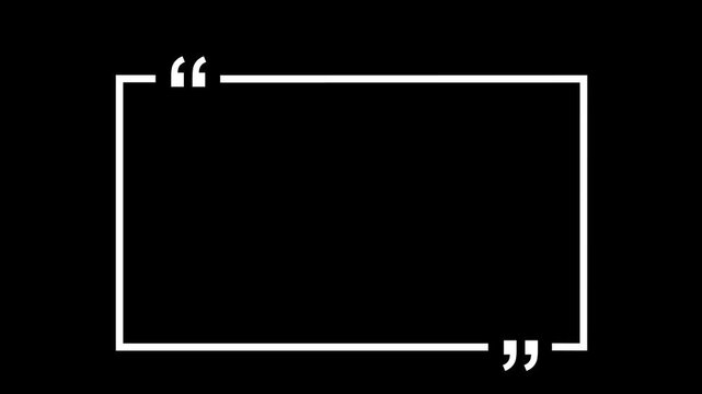 Minimalist Quote Box Motion Graphic Template for Video and Social Media.