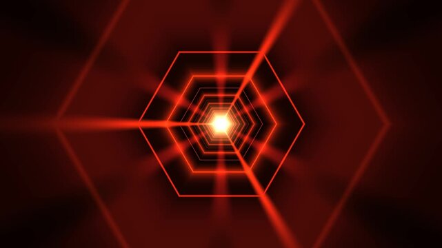 Red Cosmic Wormhole Tunnel Seamless Loop