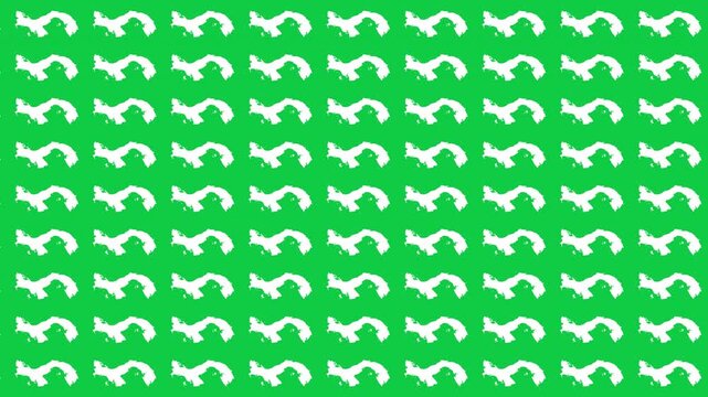Panama map pattern scrolling perfect 15 second loop with green background