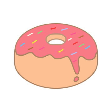 vector illustration of a donut