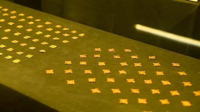 An exhibition of jewelry, ornaments and objects made of gold
