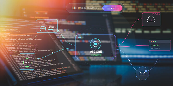 Futuristic Machine Learning Pipeline: Holographic Dashboard with Automated System Execution and Data Processing Network over Programming Code