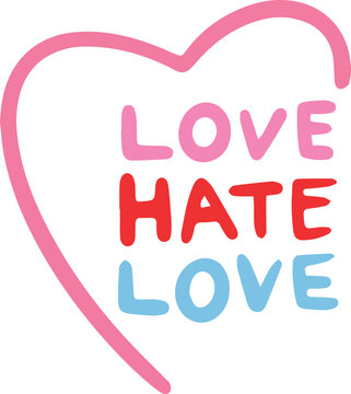 LOVE HATE LOVE Lettering